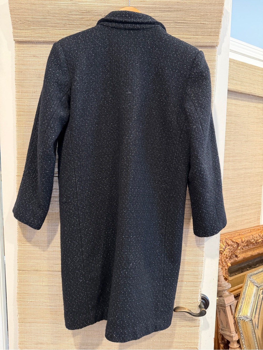 Vintage Classic Black Long Wool Coat - Picture 5 of 13